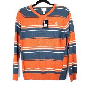 Volcom Vintage Collectable Long Sleeve “UNDERSTATED STRIPED" Sweater Size L NWT